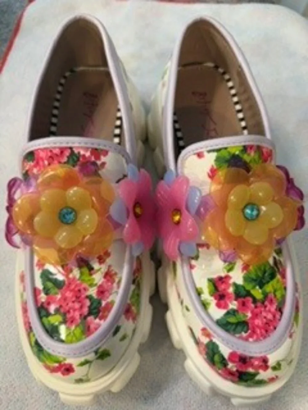 Betsey Johnson Vinie Floral Platform Loafers - Picture 1 of 4